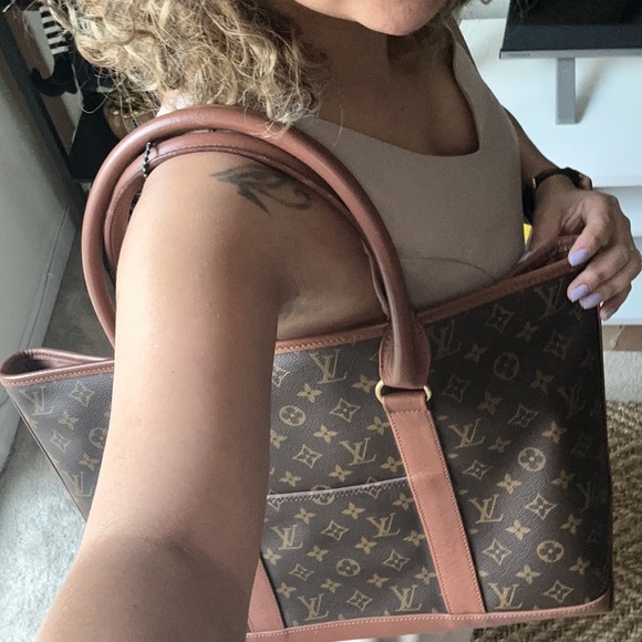 Authentic Louis Vuitton Monogram Sac Weekend PM Zip Tote Bag - Picture 7 of 8